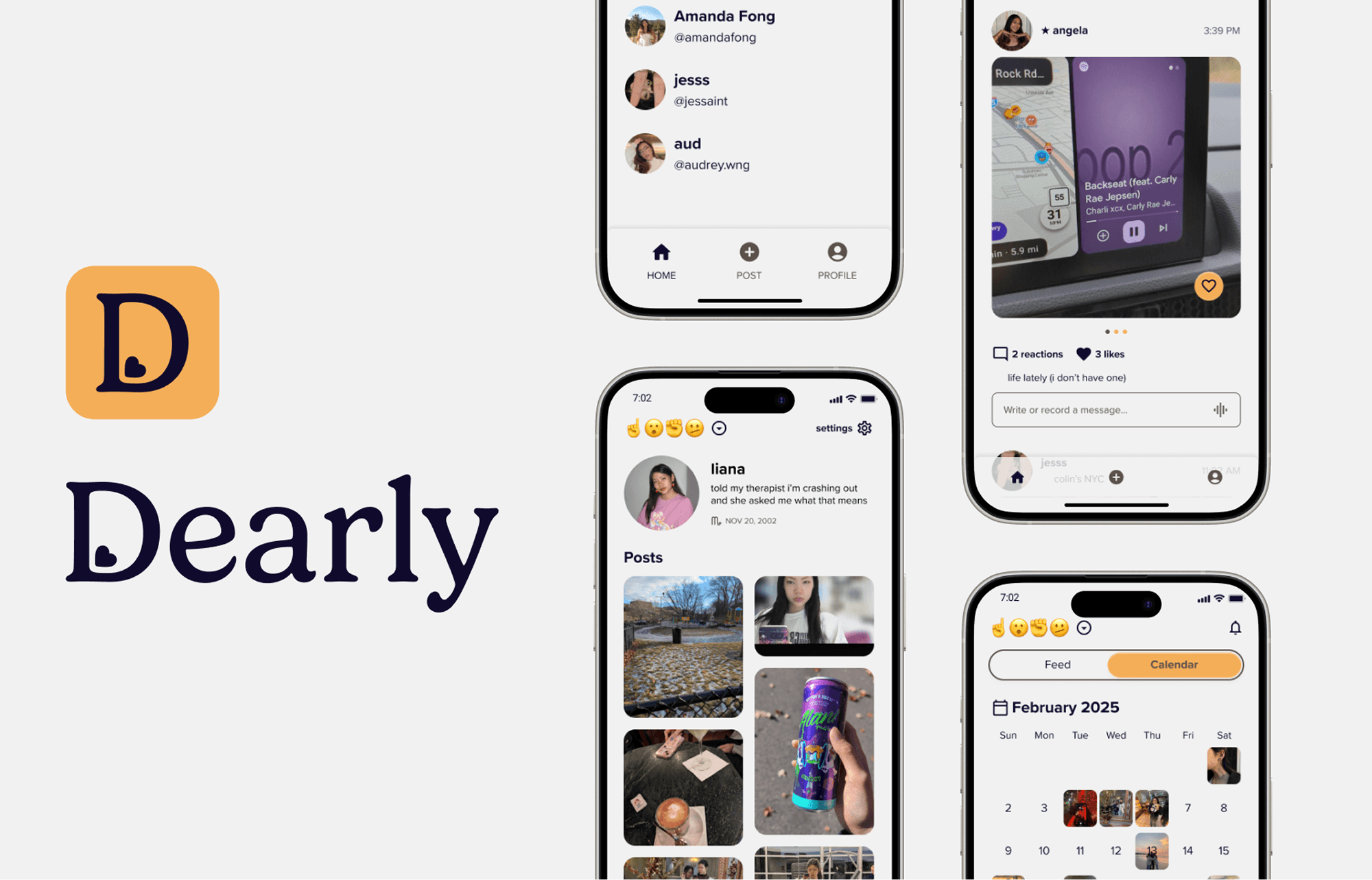 Dearly app main header image