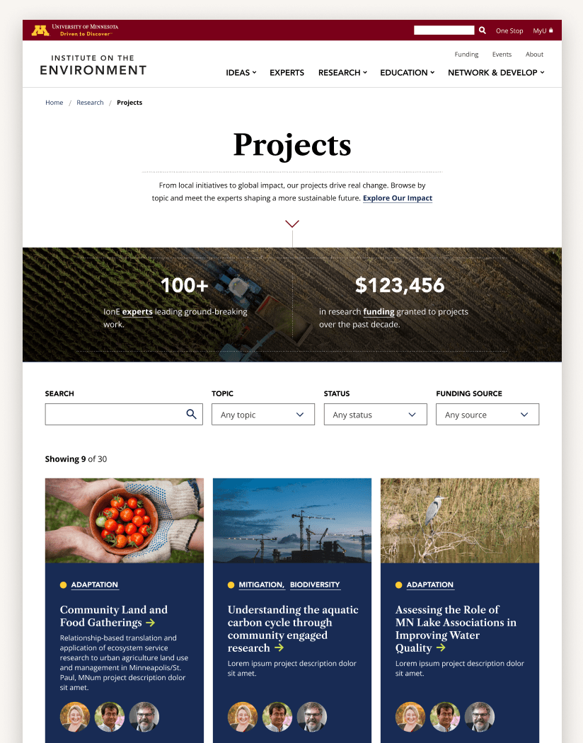 IonE Project Listing Page